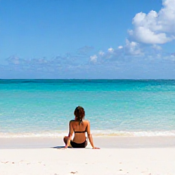 Caribbean Holidays, Aruba Solo Holidays, Solo traveller relaxing on a sunny Aruba beach in June, turquoise sea, soft white sand and a calm welcoming atmosphere