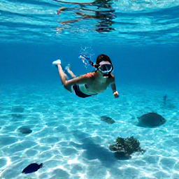 Caribbean Holidays, Aruba Solo Holidays, Solo traveller snorkelling in clear calm water near Aruba, colourful fish and coral visible below