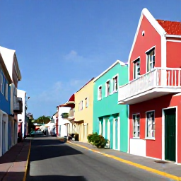 Caribbean Holidays, Aruba Solo Holidays, Solo visitor exploring colourful Oranjestad streets and Dutch Caribbean architecture in Aruba