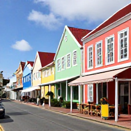 Caribbean Holidays, Aruba Solo Holidays, Solo visitor exploring colourful Oranjestad streets with Dutch colonial buildings, shops and outdoor cafes