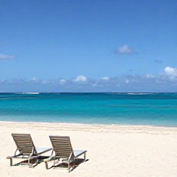 Caribbean Holidays, August Adults Only, Quiet adults-only beach on Saint Barth&eacute;lemy in August, turquoise water, white sand and a few elegant sun loungers