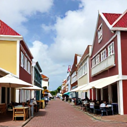Caribbean Holidays, August Adventures, A colourful street in Willemstad, Cura&ccedil;ao, with Dutch colonial buildings, relaxed caf&eacute;s and visitors exploring on foot