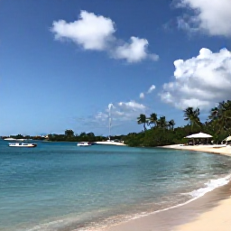 Caribbean Holidays, August Adventures, A relaxed beach scene at Anse de Grand Cul-de-Sac in Saint Barth&eacute;lemy, with calm water, palm trees and small boats