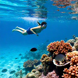 Caribbean Holidays, August All Inclusive, Visitors snorkelling above colourful coral and tropical fish in clear Caribbean water near the United States Virgin Islands