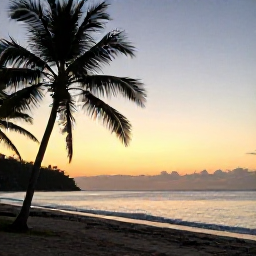 Caribbean Holidays, August Beach Holidays, A peaceful Saint Lucia beach at sunset with palm silhouettes, gentle waves and warm evening light