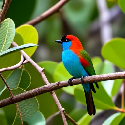 Caribbean Holidays, August Birdwatching, Colourful tropical birds perched among lush Caribbean foliage in the United States Virgin Islands during August