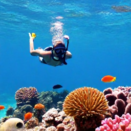 Caribbean Holidays, August Cruises, Travellers snorkelling in clear blue water above colourful coral and tropical fish near the British Virgin Islands