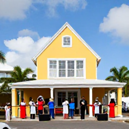 Caribbean Holidays, August Culture Holidays, Colourful August cultural celebration in Gustavia, Saint Barth&eacute;lemy, with local musicians, visitors and Caribbean architecture