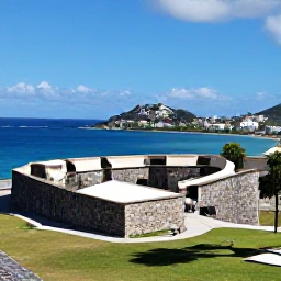 Caribbean Holidays, August Culture Holidays, Historic Fort Louis overlooking Marigot Bay on Saint-Martin, with visitors exploring old stone walls and a sweeping coastal view