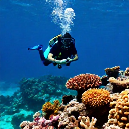 Caribbean Holidays, August Diving, Colourful coral reef and clear tropical water around Saint Vincent and the Grenadines, with a scuba diver exploring beneath the surface