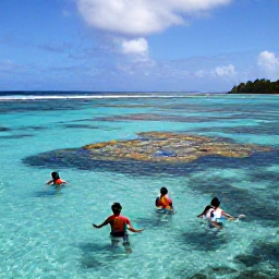 Caribbean Holidays, August Holidays, Visitors snorkelling in clear turquoise water near a colourful reef in Saint Vincent and the Grenadines