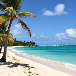 Caribbean Holidays, August Instagram Hotspots, Colourful August beach scene at Cockleshell Bay in Saint Kitts, with turquoise water, pale sand, palm trees and Nevis visible across the channel