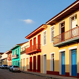 Caribbean Holidays, August Instagram Hotspots, Colourful traditional buildings and lively street life in Port of Spain, Trinidad, photographed in bright afternoon light