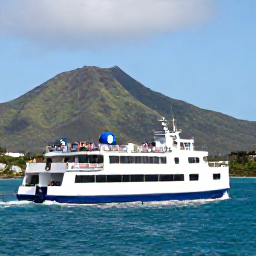 Caribbean Holidays, August Island Hopping, A scenic ferry crossing between Saint Kitts and Nevis, with green mountains, blue water and passengers enjoying a sunny Caribbean day