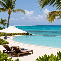Caribbean Holidays, August Spa Breaks, Relaxing Caribbean spa resort overlooking a turquoise sea in August sunshine