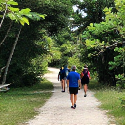 Caribbean Holidays, August Tours, A guided walking tour through the tropical Virgin Islands National Park on St John, with a sandy trail and lush forest