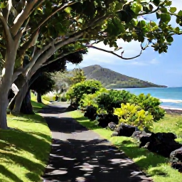 Caribbean Holidays, August Wellness, A shaded coastal walking trail on Saint Kitts in August, with tropical greenery, volcanic hills and glimpses of the Caribbean Sea
