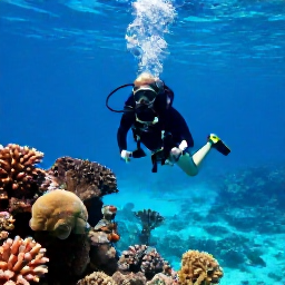 Caribbean Holidays, Bahamas Adventures, Scuba divers exploring a vibrant coral reef with tropical fish in clear Bahamian water