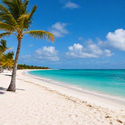 Caribbean Holidays, Bahamas All Inclusive May, A sunny beach in The Bahamas in May, with turquoise water, white sand, palm trees and a relaxed holiday atmosphere