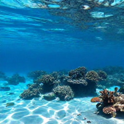 Caribbean Holidays, Bahamas April Tours, Snorkellers exploring a clear coral reef in the Bahamas, tropical fish, sunlight through the water and a sandy seabed