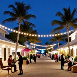 Caribbean Holidays, Bahamas Beach Holidays, Festive evening in Nassau, The Bahamas, with decorated streets, local music and visitors enjoying a relaxed December atmosphere
