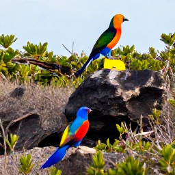 Caribbean Holidays, Bahamas Birdwatching, A birder observing colourful Bahamian birds beside coastal scrub and low woodland on a sunny January morning
