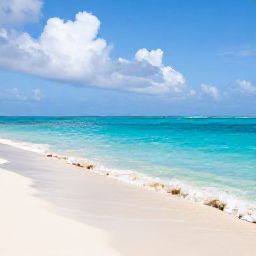 Caribbean Holidays, Bahamas Business Class, Turquoise Bahamian sea and white sand beach under soft October sunshine