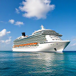Caribbean Holidays, Bahamas Cruises April, A modern cruise ship sailing through clear turquoise Bahamian water beneath a bright April sky