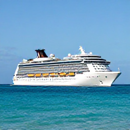Caribbean Holidays, Bahamas Cruises January, A modern cruise ship sailing through clear turquoise Bahamian water beneath a bright January sky
