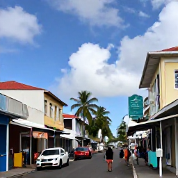 Caribbean Holidays, Bahamas Cruises, Visitors wandering through colourful Nassau streets near colonial buildings, local shops and palm trees