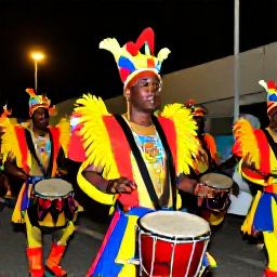 Caribbean Holidays, Bahamas Culture Holidays, Junkanoo festival parade with elaborate costumes, drums and dancers celebrating in Nassau at night