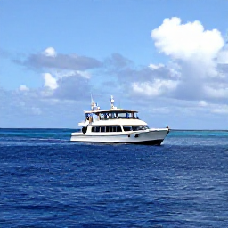 Caribbean Holidays, Bahamas Diving October, Small Bahamian dive boat travelling across calm blue sea towards a reef site under a bright sky