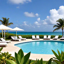 Caribbean Holidays, Bahamas Family Holidays, A comfortable family-friendly Bahamas resort with a swimming pool, shaded loungers and tropical gardens beside the sea