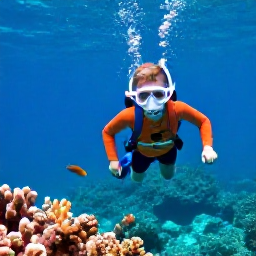Caribbean Holidays, Bahamas Family Holidays, Family exploring colourful underwater fish while snorkelling near a coral reef in The Bahamas