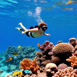 Caribbean Holidays, Bahamas February Escapes, Visitors snorkelling over a colourful coral reef in clear Bahamian water, tropical fish visible below
