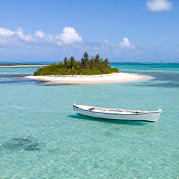 Caribbean Holidays, Bahamas Fishing, A bonefishing skiff gliding across shallow turquoise flats near a quiet Bahamian island