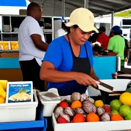 Caribbean Holidays, Bahamas Holidays, Friendly local market in the Bahamas with fresh seafood, tropical fruit and colourful island crafts