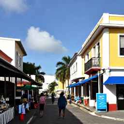 Caribbean Holidays, Bahamas in February, A colourful Nassau street with colonial architecture, local shops, a friendly market and visitors exploring in warm February sunshine