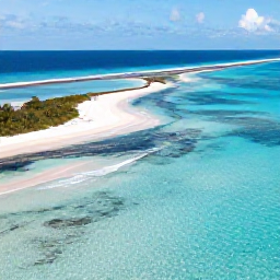 Caribbean Holidays, Bahamas Instagram Hotspots, Aerial view of crystal-clear blue water, white sandbars and shallow lagoons around the Exuma Cays in the Bahamas