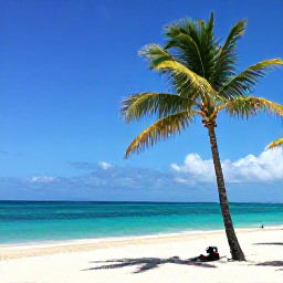 Caribbean Holidays, Bahamas Instagram Spots, Bright turquoise sea, white sand beach and swaying palm trees in The Bahamas during sunny August weather