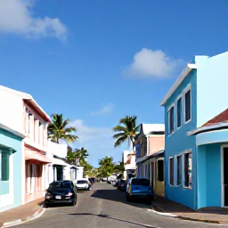 Caribbean Holidays, Bahamas Instagram Spots, Colourful streets and pastel colonial buildings in Nassau, Bahamas, with historic architecture and local life