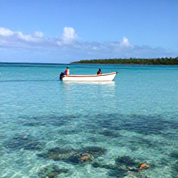 Caribbean Holidays, Bahamas January Holidays, A small boat travelling across calm turquoise water near Bahamian islands, with snorkellers viewing colourful fish and coral below