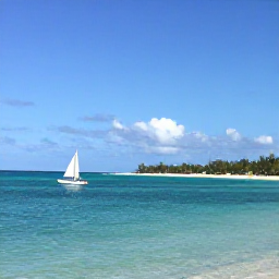 Caribbean Holidays, Bahamas January Holidays, Small boat sailing across calm turquoise Bahamian water near a quiet island, with sunny sky and white sand beaches