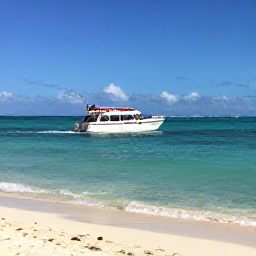 Caribbean Holidays, Bahamas July Tours, A bright summer morning at a sandy beach in Nassau, Bahamas, with clear turquoise water and travellers enjoying a relaxed boat tour