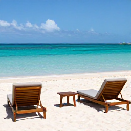 Caribbean Holidays, Bahamas Luxury Holidays, Luxury beachfront resort in The Bahamas during February, turquoise sea, white sand beach, elegant loungers and gentle sunshine