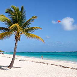 Caribbean Holidays, Bahamas Nature Holidays, Turquoise Bahamian sea, white sand beach, palm trees and a sunny May sky