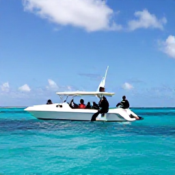 Caribbean Holidays, Bahamas Scuba Diving, Friendly dive boat returning to a sunny Bahamian island after a morning scuba trip