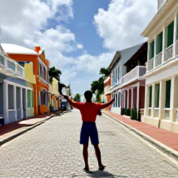 Caribbean Holidays, Bahamas Solo Holidays, A friendly solo visitor exploring colourful streets and historic buildings in downtown Nassau, Bahamas