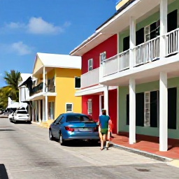 Caribbean Holidays, Bahamas Solo Holidays, A friendly solo visitor exploring colourful streets and historic buildings in Nassau, Bahamas, during a sunny November day