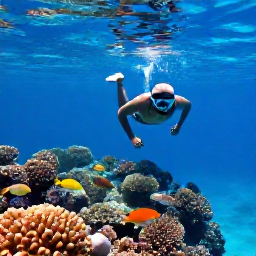 Caribbean Holidays, Bahamas Solo Holidays, A solo snorkeller discovering colourful coral and tropical fish in clear Bahamian water near Nassau